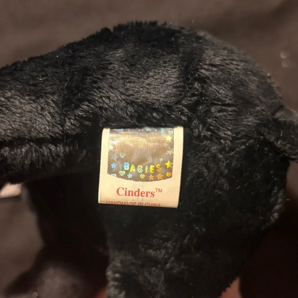 Ty Beanie Baby Black Bear Plush - Cinders (2000) - Picture 2 of 4